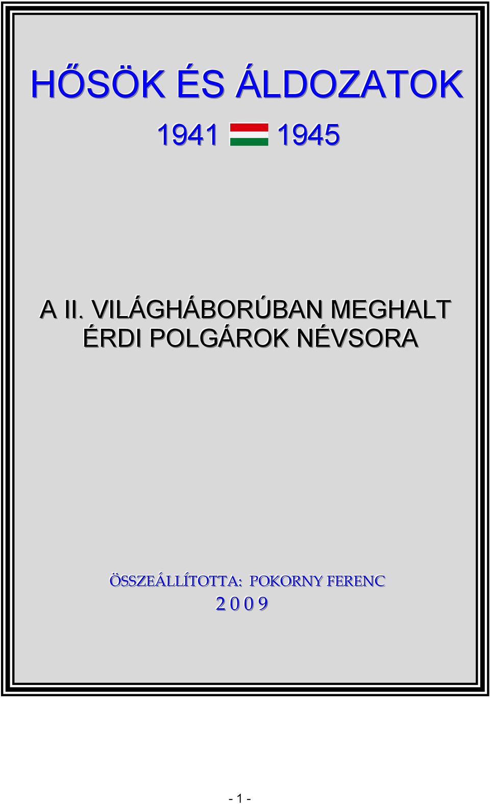 POLGÁROK NÉVSORA