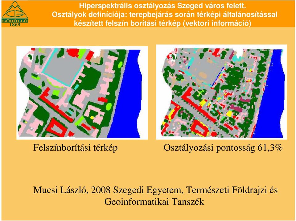 felszín borítási térkép (vektori információ) Felszínborítási térkép