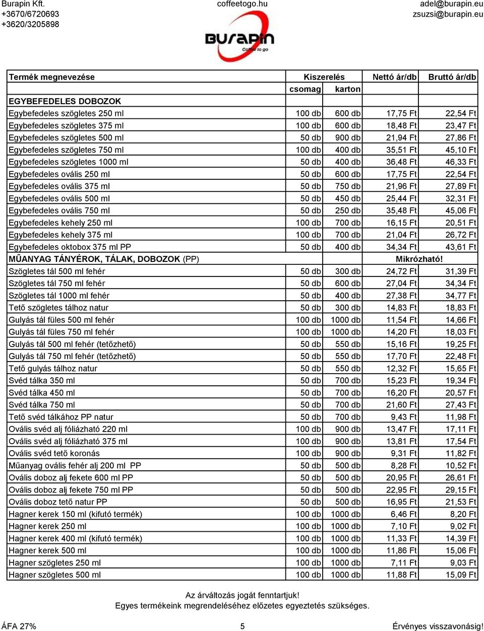 Egybefedeles ovális 375 ml 50 db 750 db 21,96 Ft 27,89 Ft Egybefedeles ovális 500 ml 50 db 450 db 25,44 Ft 32,31 Ft Egybefedeles ovális 750 ml 50 db 250 db 35,48 Ft 45,06 Ft Egybefedeles kehely 250