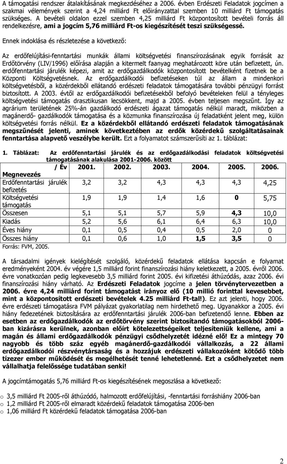 Ennek indoklása és részletezése a következő: Az erdőfelújítási-fenntartási munkák állami költségvetési finanszírozásának egyik forrását az Erdőtörvény (LIV/1996) előírása alapján a kitermelt faanyag