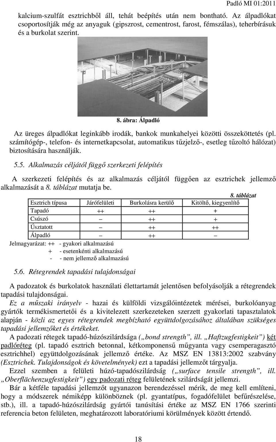 számítógép-, telefon- és internetkapcsolat, automatikus tűzjelző-, esetleg tűzoltó hálózat) biztosítására használják. 5.