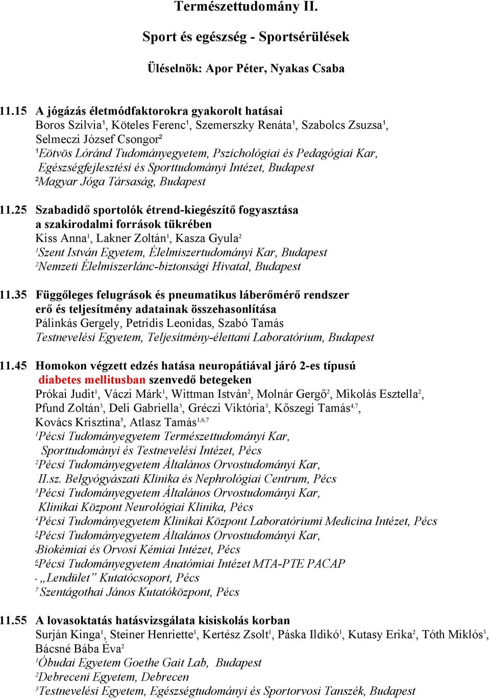 Program. Üléselnök: Gál László, Tóth Miklós - PDF Free Download