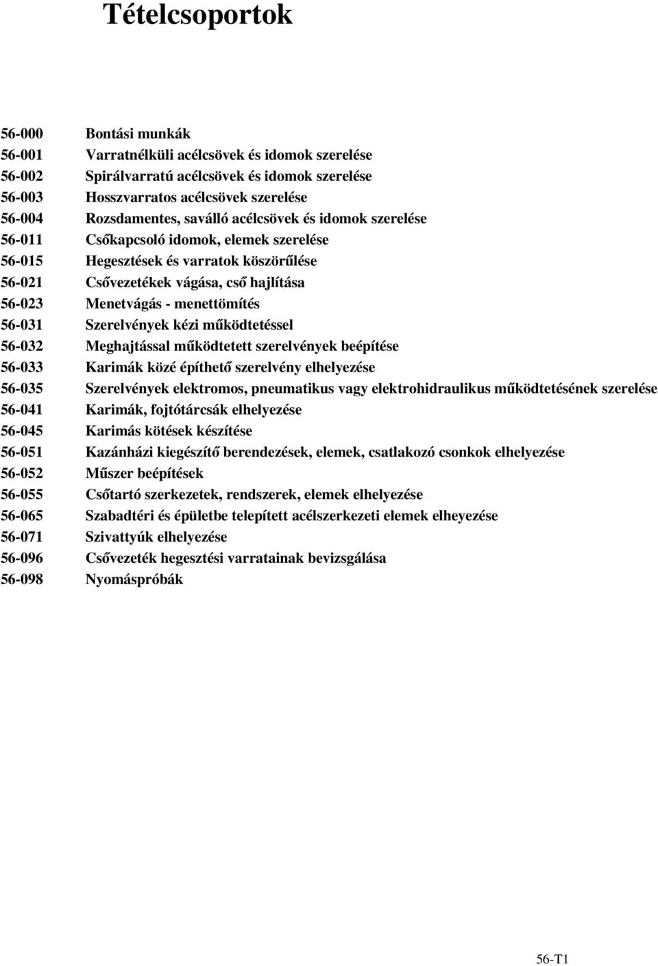 szerelése Csővezetékek vágása, cső hajlítása Menetvágás - menettömítés Szerelvények kézi működtetéssel Meghajtással működtetett szerelvények beépítése Karimák közé építhető szerelvény elhelyezése