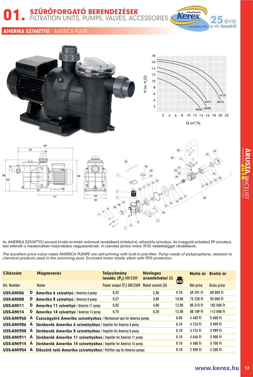The excellent price-value rated AMERICA PUMPS are self-priming with built-in pre-filter. Pump made of polypropilene, resistant to chemical products used in the swimming pool.