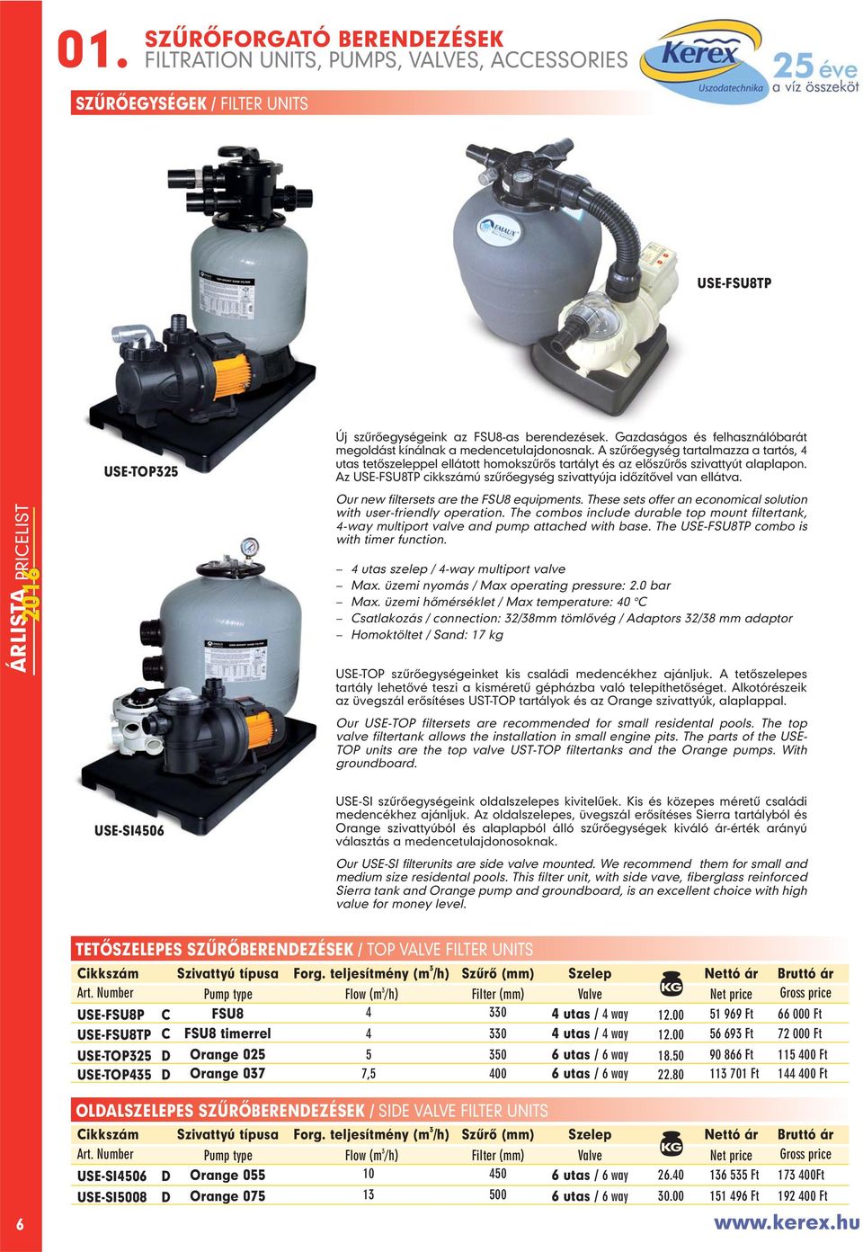 Our new filtersets are the FSU8 equipments. These sets offer an economical solution with user-friendly operation.