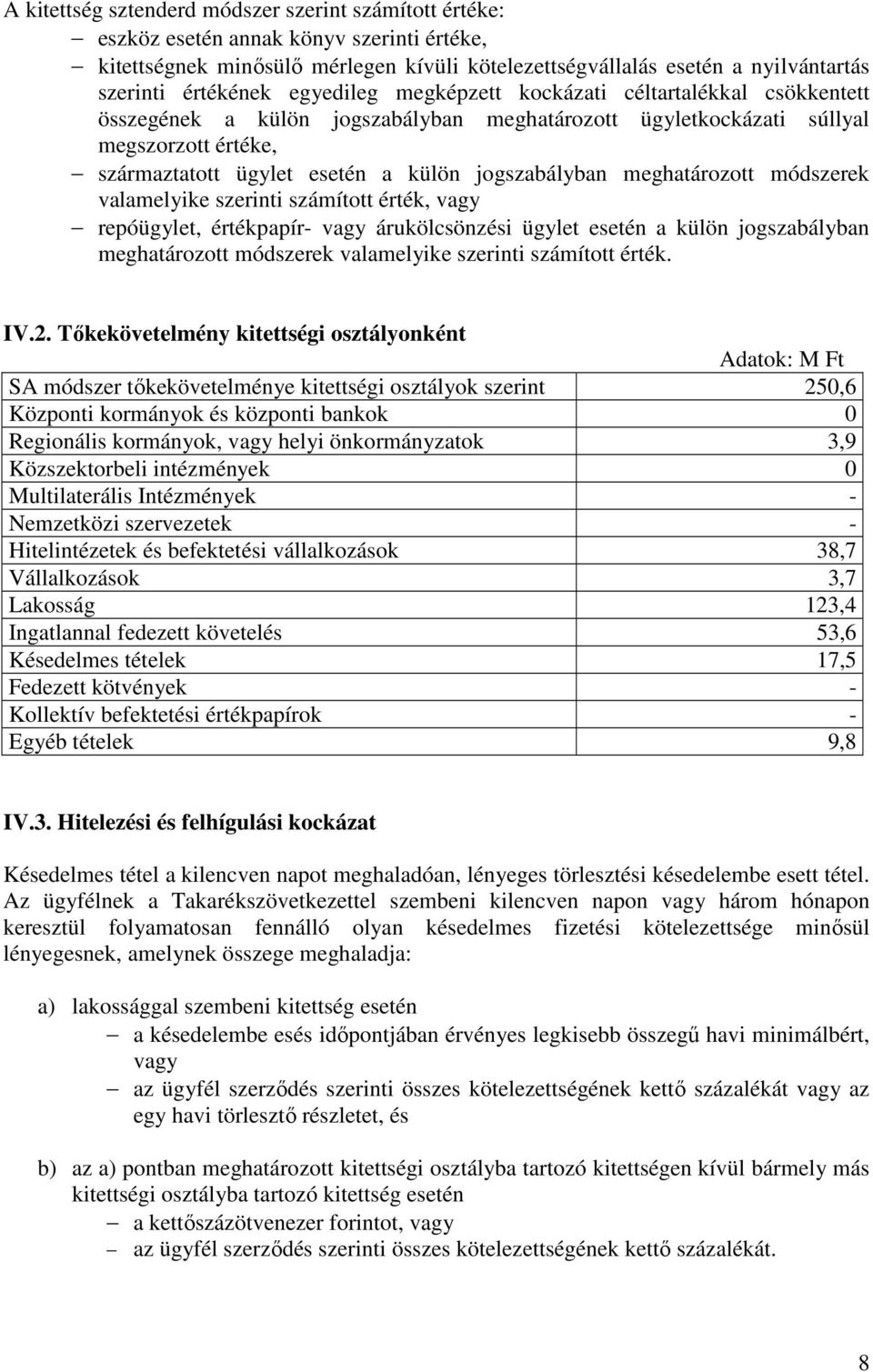 jogszabályban meghatározott módszerek valamelyike szerinti számított érték, vagy repóügylet, értékpapír- vagy árukölcsönzési ügylet esetén a külön jogszabályban meghatározott módszerek valamelyike