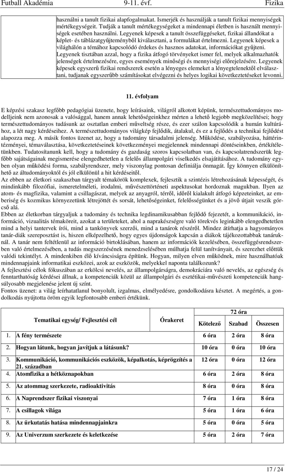 Legyenek képesek a tanult összefüggéseket, fizikai állandókat a képlet- és táblázatgyűjteményből kiválasztani, a formulákat értelmezni.