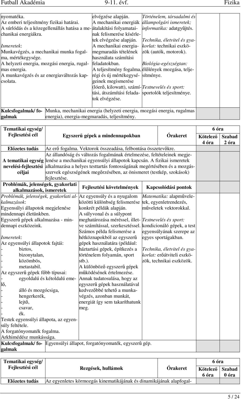 A mechanikai energiák átalakítási folyamatainak felismerése kísérletek elvégzése alapján. A mechanikai energiamegmaradás tételének használata számítási feladatokban.