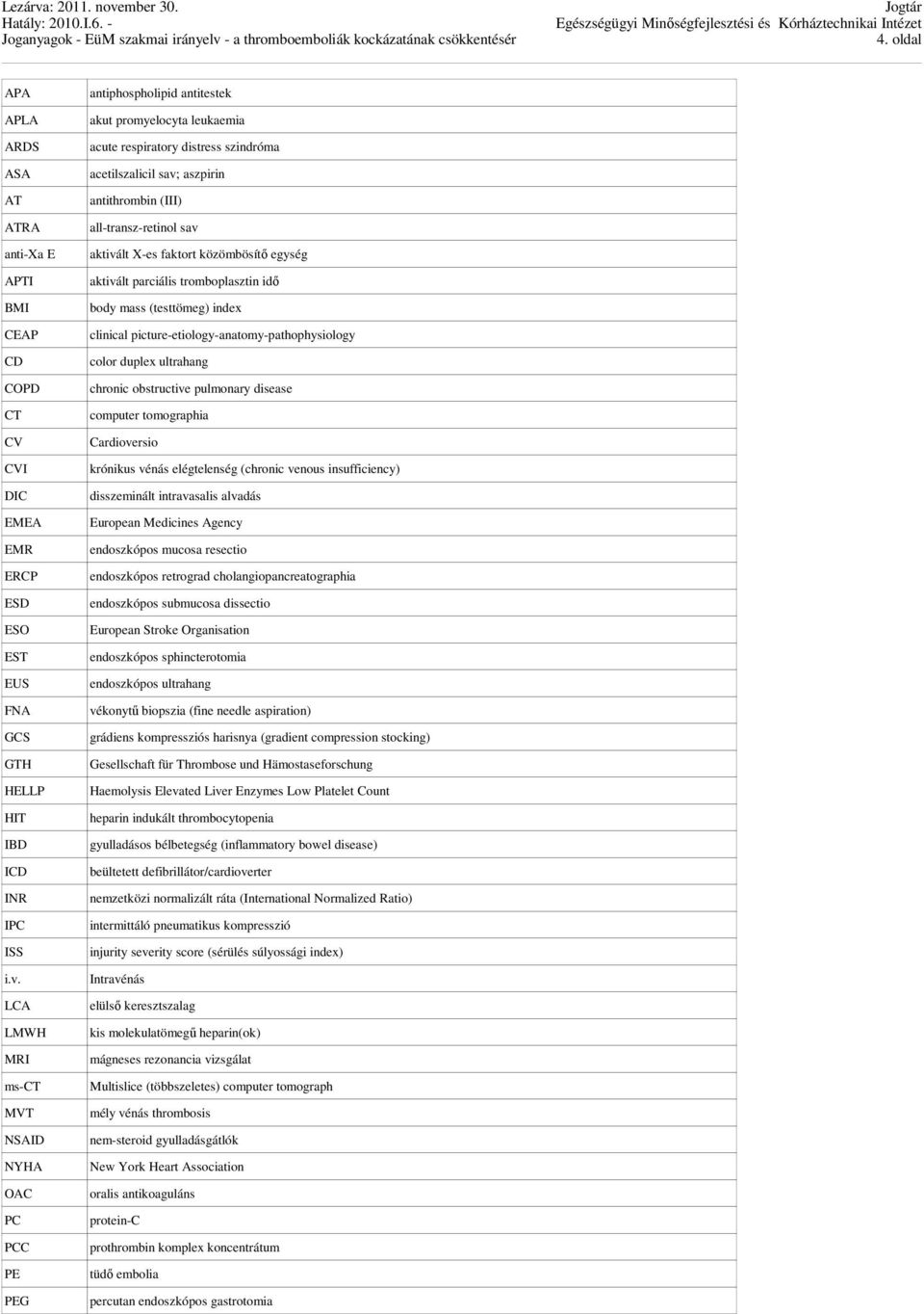 all-transz-retinol sav aktivált X-es faktort közömbösítő egység aktivált parciális tromboplasztin idő body mass (testtömeg) index clinical picture-etiology-anatomy-pathophysiology color duplex