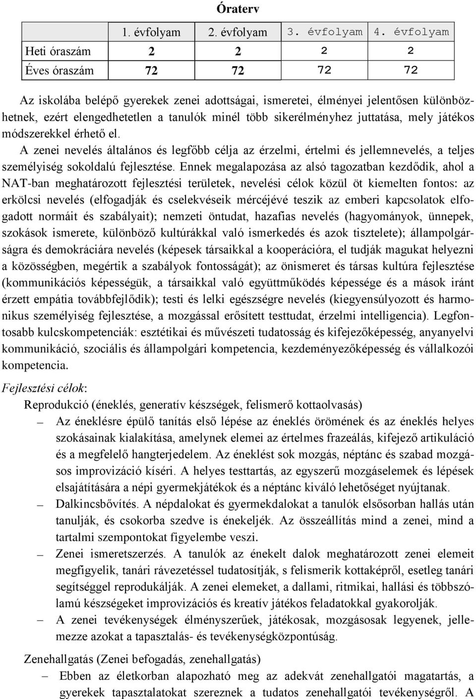 sikerélményhez juttatása, mely játékos módszerekkel érhető el. A zenei nevelés általános és legfőbb célja az érzelmi, értelmi és jellemnevelés, a teljes személyiség sokoldalú fejlesztése.