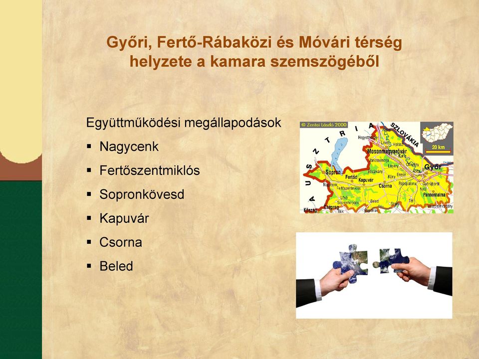 Együttműködési megállapodások Nagycenk