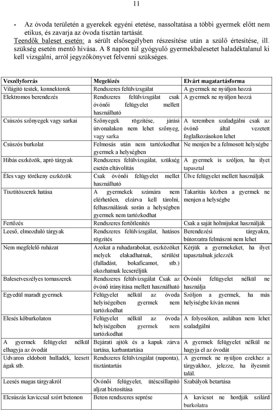 A 8 napon túl gyógyuló gyermekbalesetet haladéktalanul ki kell vizsgálni, arról jegyzőkönyvet felvenni szükséges.