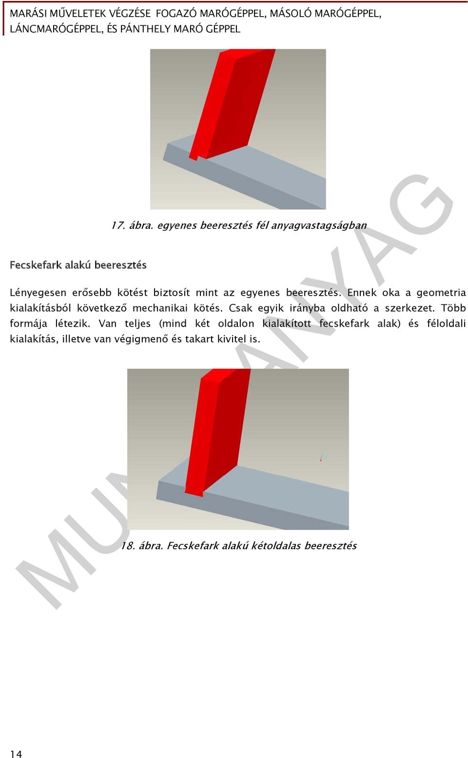 Ennek oka a geometria kialakításból következő mechanikai kötés. Csak egyik irányba oldható a szerkezet.