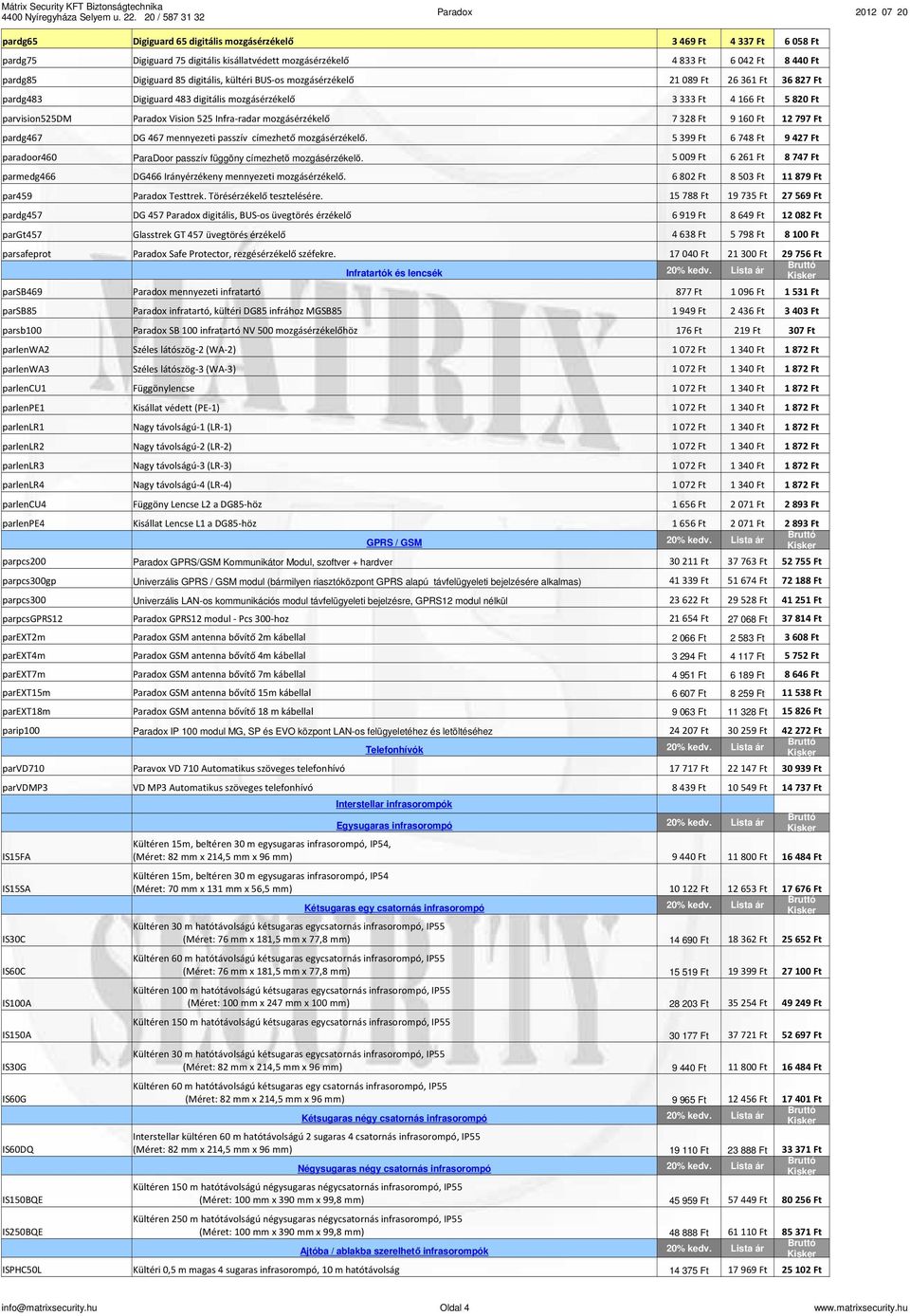 mozgásérzékelő. ParaDoor passzív függöny címezhető mozgásérzékelő. DG466 Irányérzékeny mennyezeti mozgásérzékelő. Paradox Testtrek. Törésérzékelő tesztelésére.