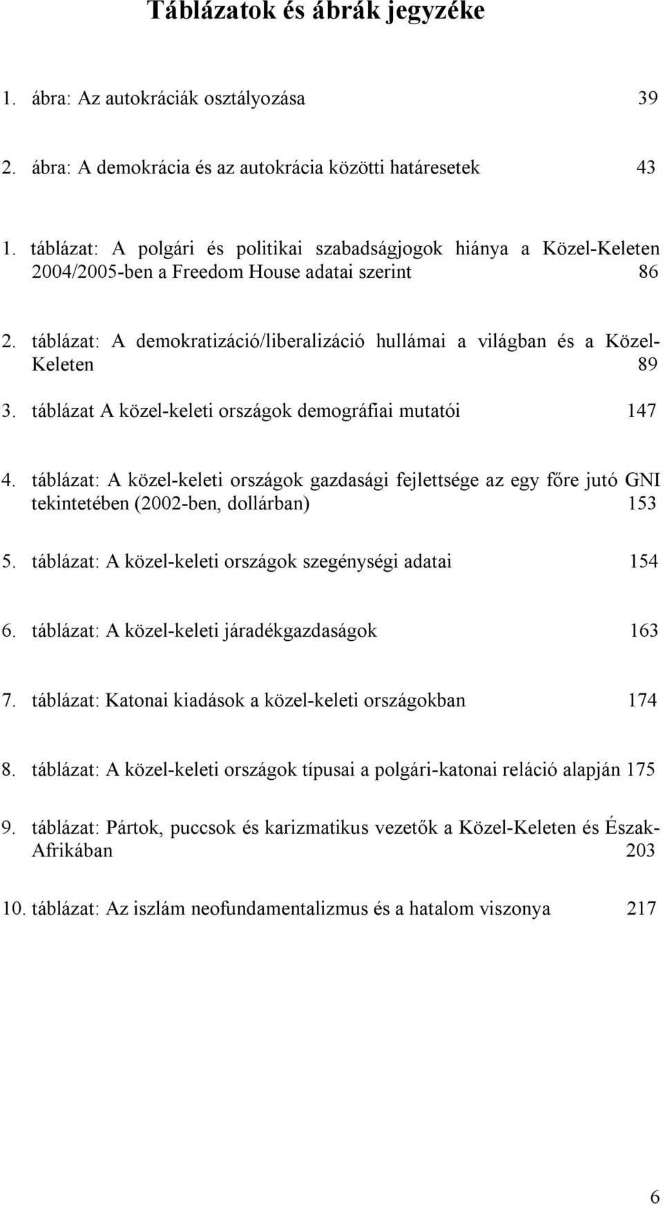 táblázat: A demokratizáció/liberalizáció hullámai a világban és a Közel- Keleten 89 3. táblázat A közel-keleti országok demográfiai mutatói 147 4.