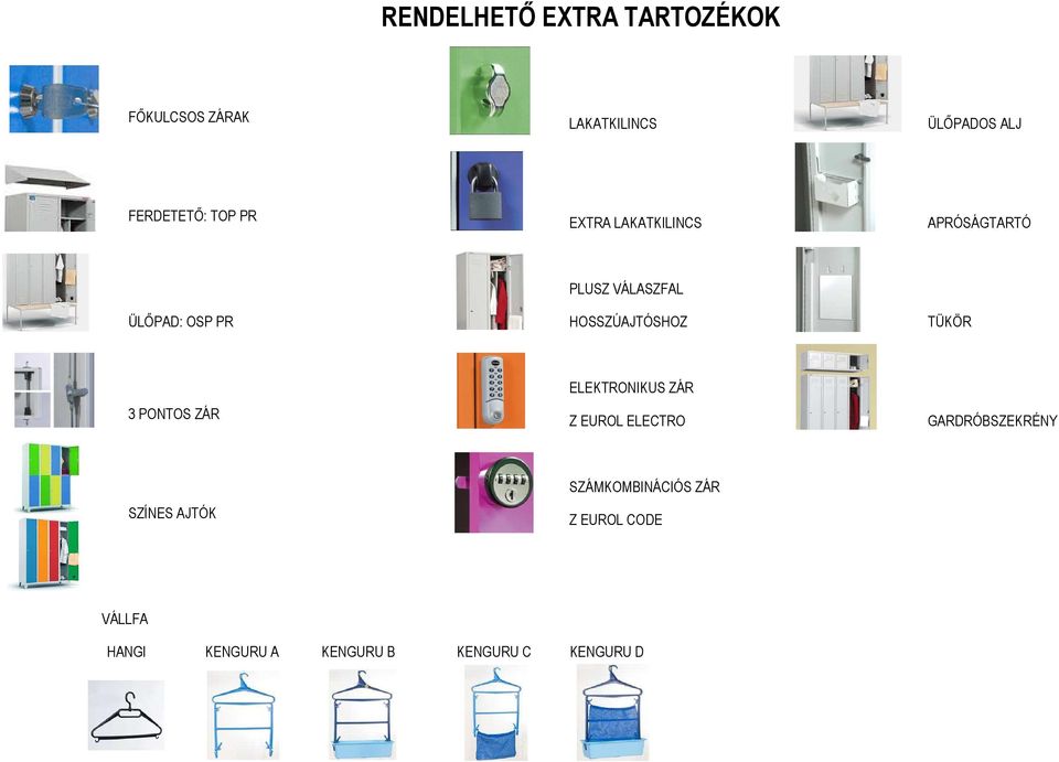 TÜKÖR 3 PONTOS ZÁR ELEKTRONIKUS ZÁR Z EUROL ELECTRO GARDRÓBSZEKRÉNY SZÍNES