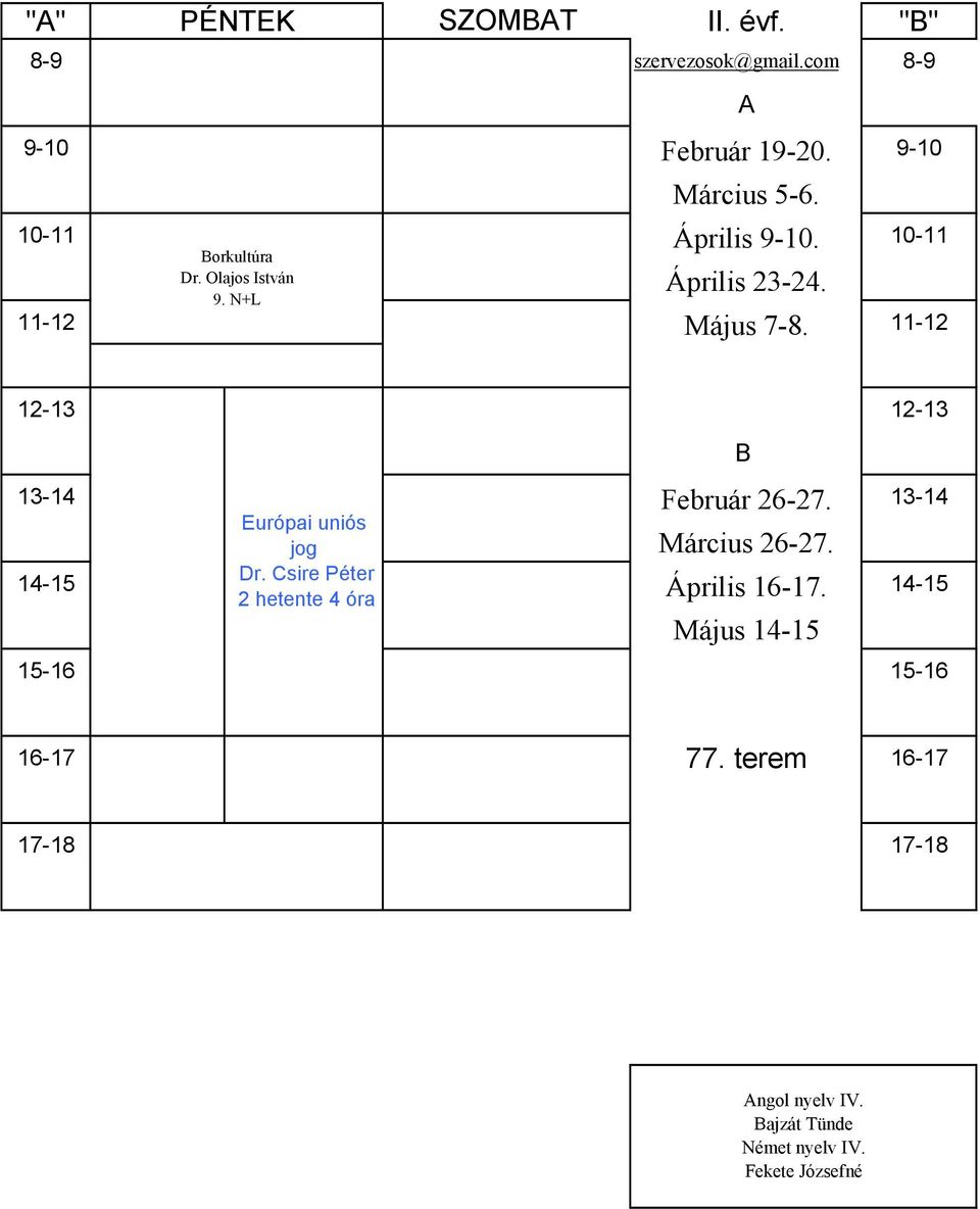 Február 26-27. Európai uniós jog Dr.