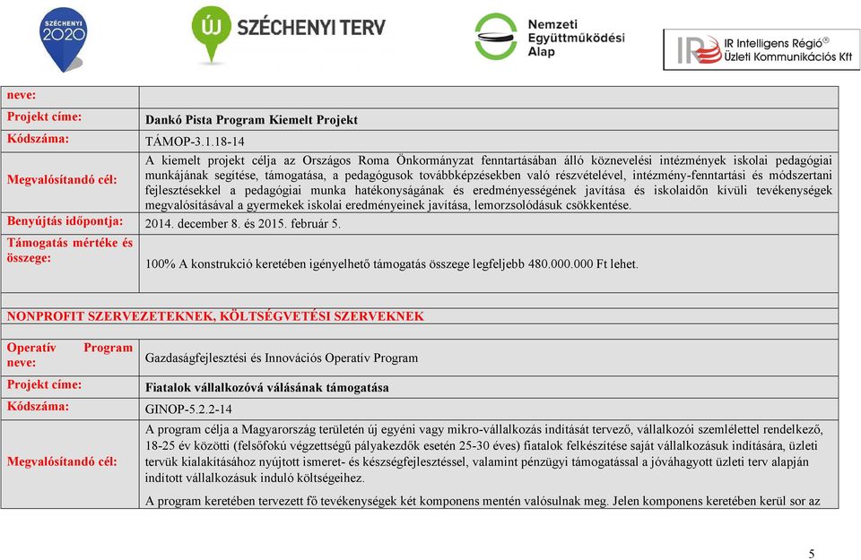 továbbképzésekben való részvételével, intézmény-fenntartási és módszertani fejlesztésekkel a pedagógiai munka hatékonyságának és eredményességének javítása és iskolaidőn kívüli tevékenységek