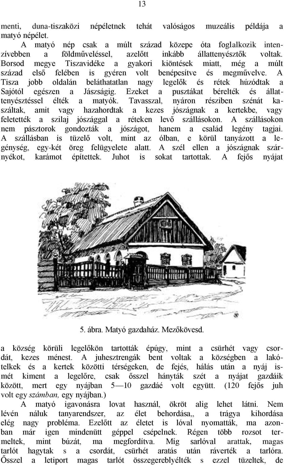 Borsod megye Tiszavidéke a gyakori kiöntések miatt, még a múlt század első felében is gyéren volt benépesítve és megművelve.