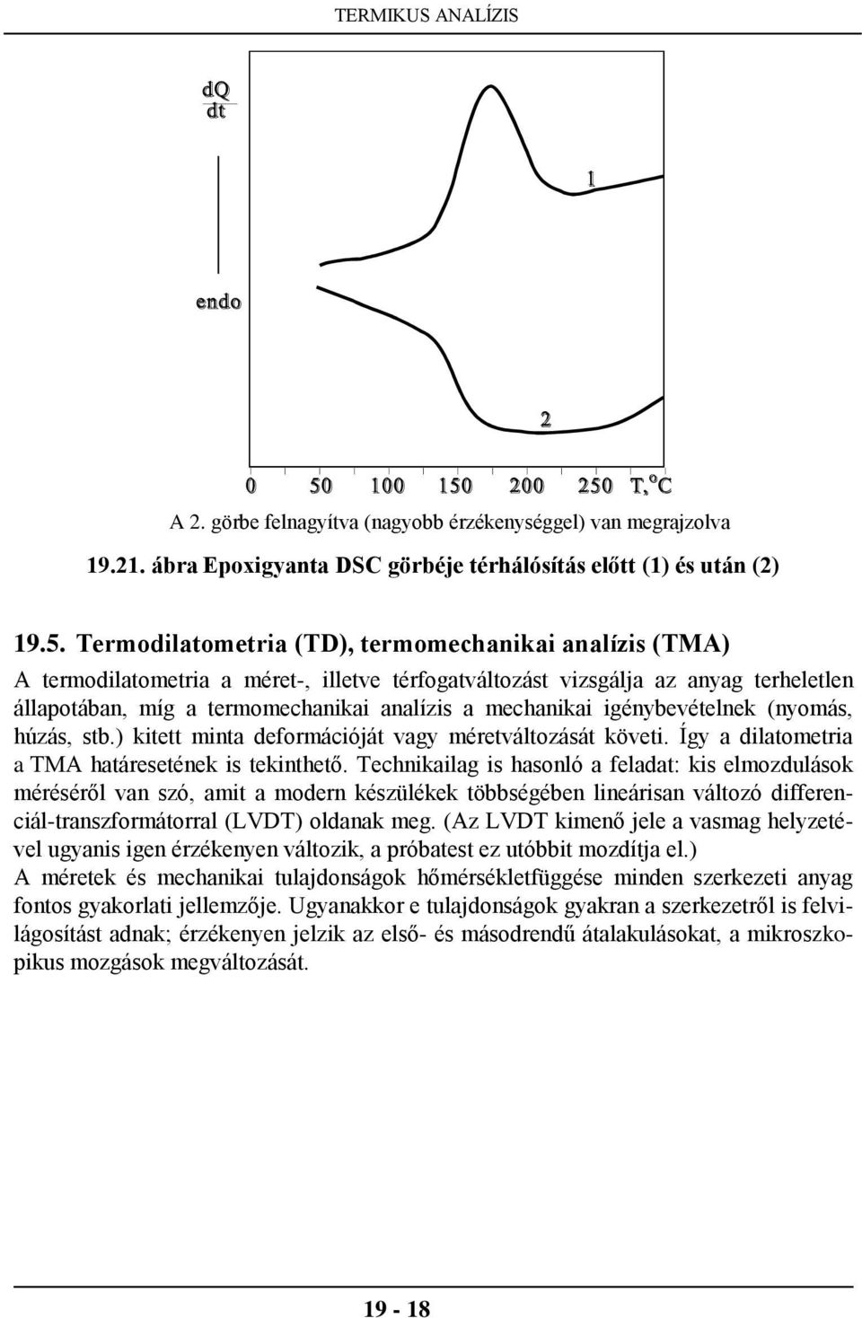 igénybevételnek (nyomás, húzás, stb.) kitett minta deformációját vagy méretváltozását követi. Így a dilatometria a TMA határesetének is tekinthető.