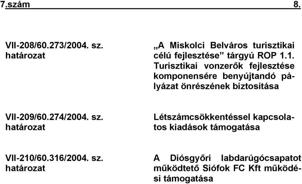 1. Turisztikai vonzerők fejlesztése komponensére benyújtandó pályázat önrészének biztosítása