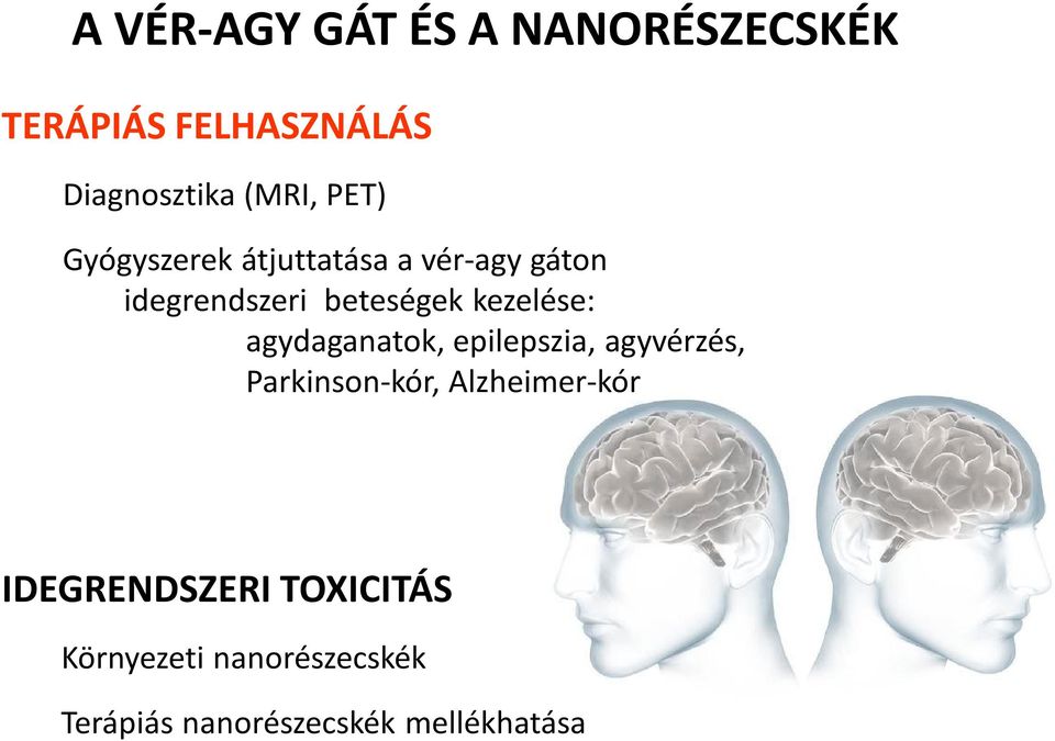 kezelése: agydaganatok, epilepszia, agyvérzés, Parkinson-kór, Alzheimer-kór