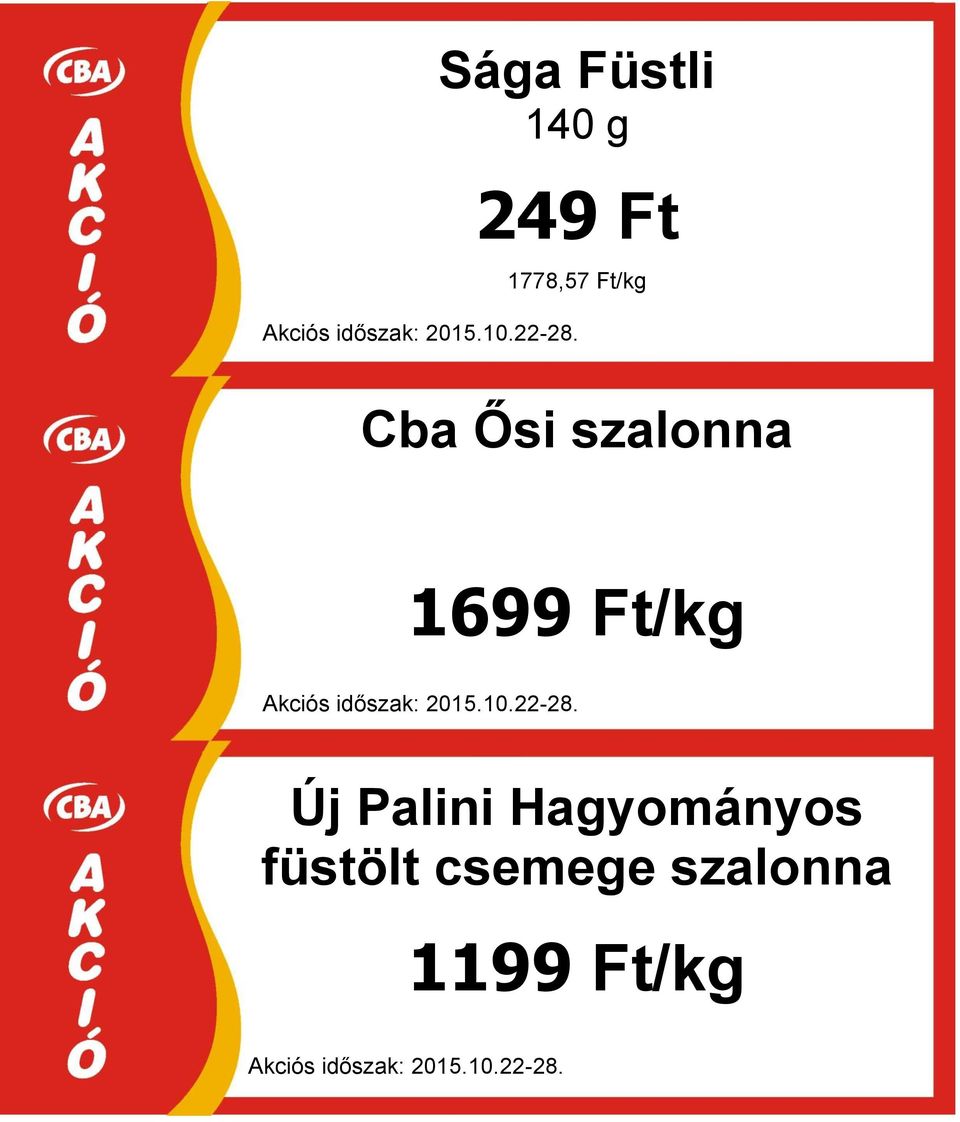 1699 Ft/kg Új Palini