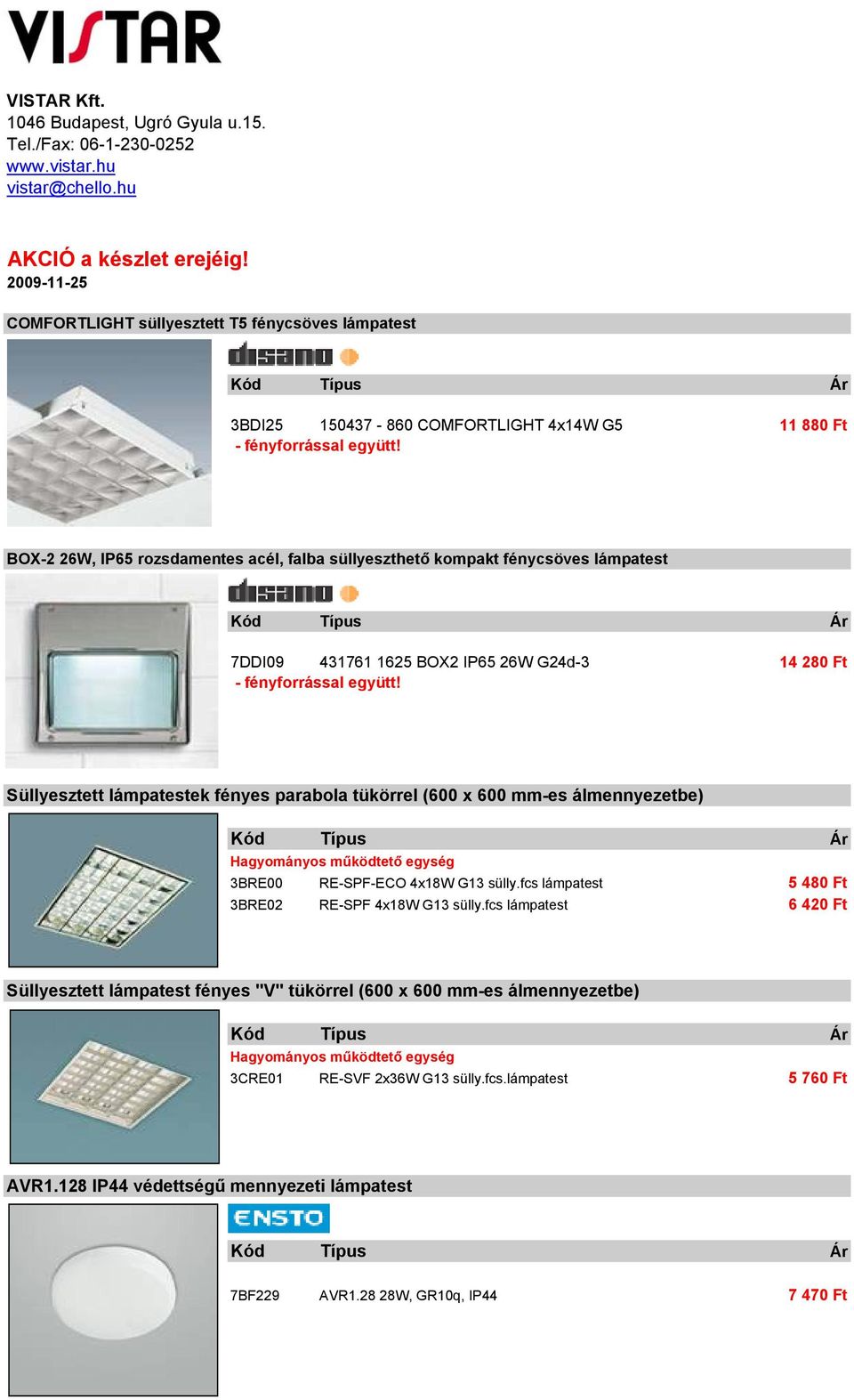 7DDI09 431761 1625 BOX2 IP65 26W G24d-3 14 280 Ft Süllyesztett lámpatestek fényes parabola tükörrel (600 x 600 mm-es álmennyezetbe) Hagyományos működtető egység 3BRE00 RE-SPF-ECO 4x18W G13 sülly.