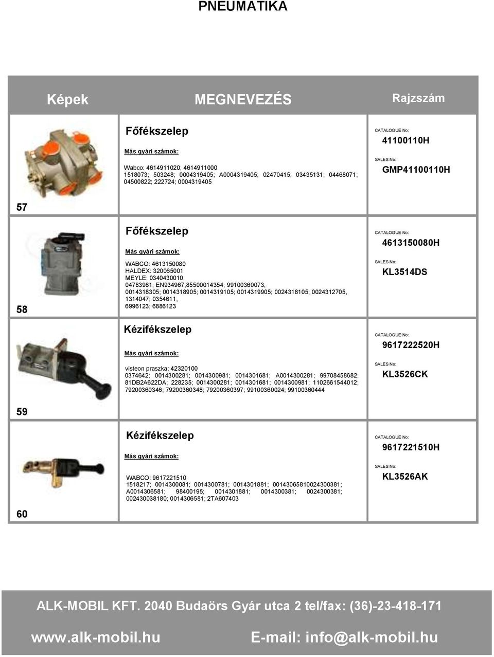 Kézifékszelep visteon praszka: 42320100 0374642; 0014300281; 0014300981; 0014301681; A0014300281; 99708458682; 81DB2A622DA; 228235; 0014300281; 0014301681; 0014300981; 1102661544012; 79200360346;