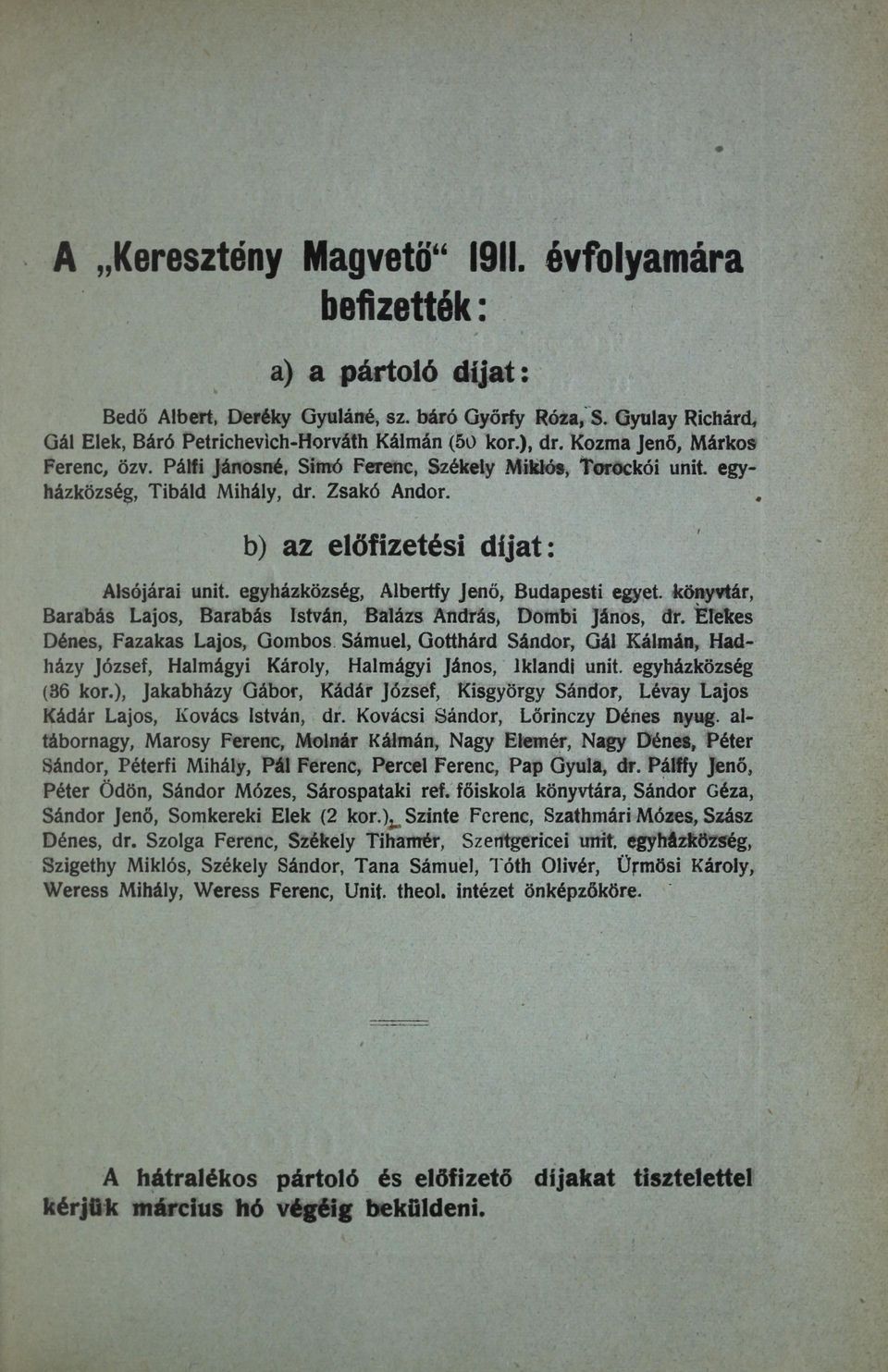 egyházközség, Albertfy Jenő, Budapesti egyet, könyvtár, Barabás Lajos, Barabás István, Balázs András, Dombi János, dr.