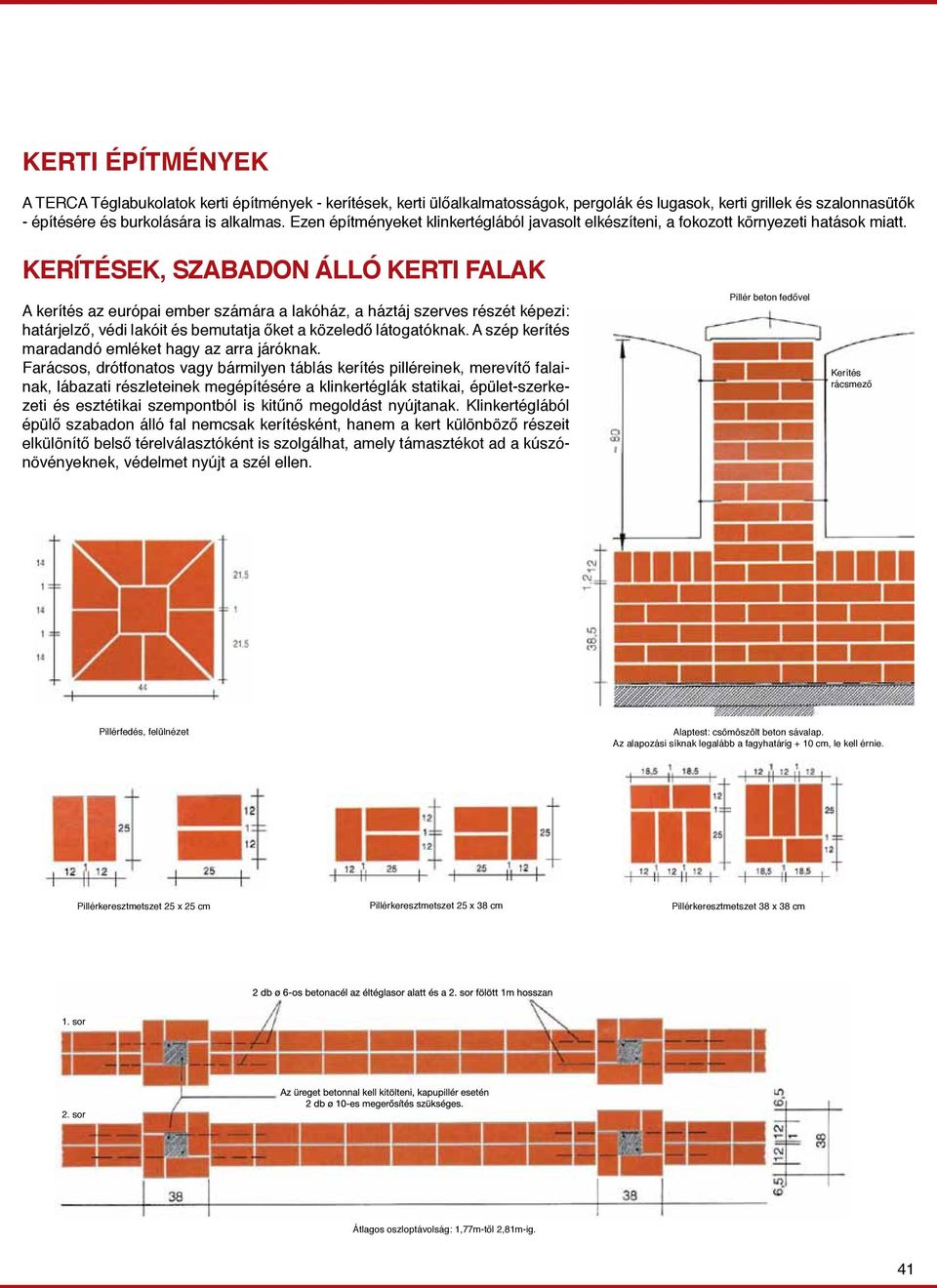 KERÍTÉSEK, SZABADON ÁLLÓ KERTI FALAK A kerítés az európai ember számára a lakóház, a háztáj szerves részét képezi: határjelző, védi lakóit és bemutatja őket a közeledő látogatóknak.