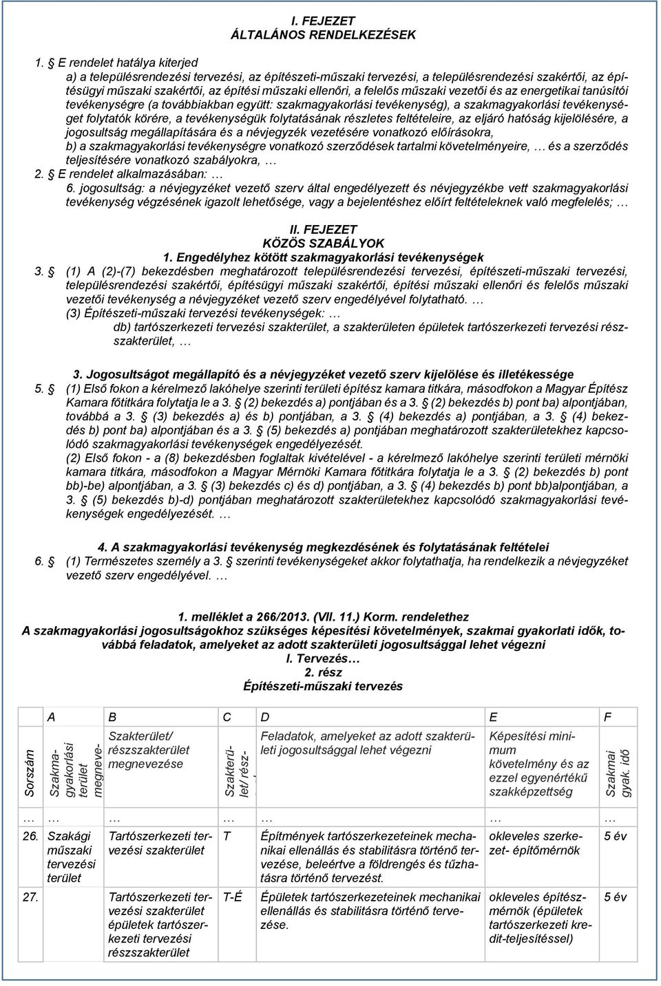 műszaki vezetői és az energetikai tanúsítói tevékenységre (a továbbiakban együtt: szakmagyakorlási tevékenység), a szakmagyakorlási tevékenységet folytatók körére, a tevékenységük folytatásának