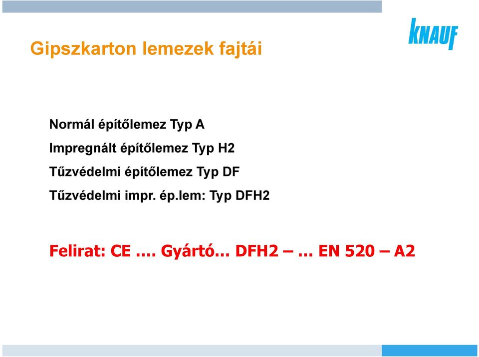 Tűzvédelmi építőlemez Typ DF Tűzvédelmi impr.