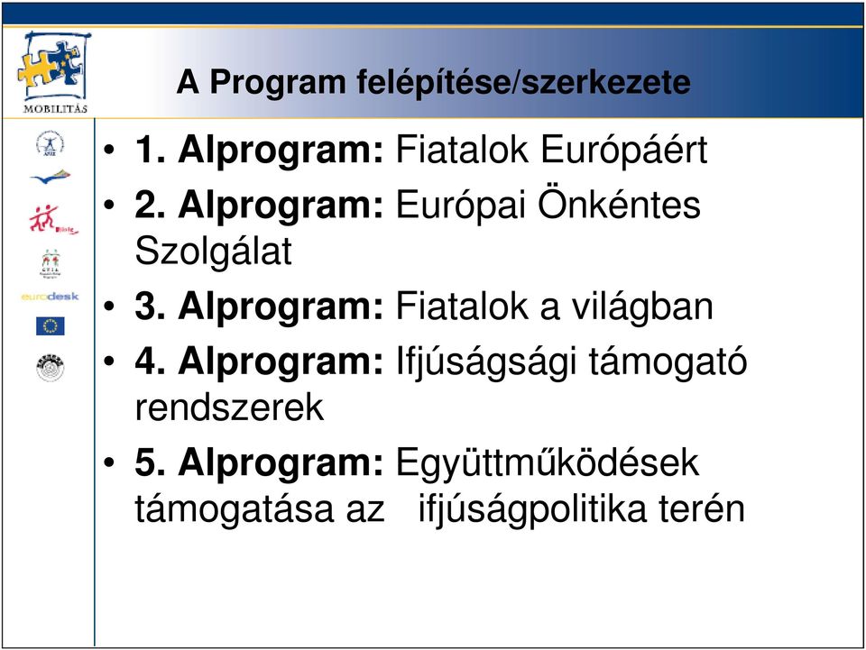 Alprogram: Európai Önkéntes Szolgálat 3.