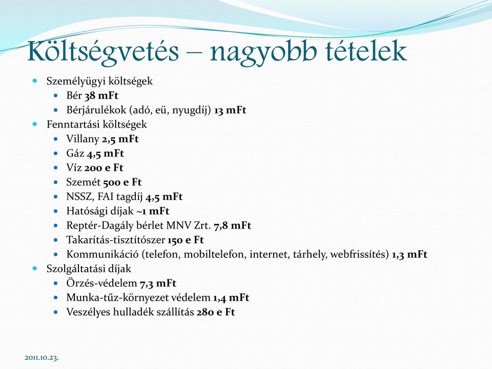bérlet MNV Zrt.