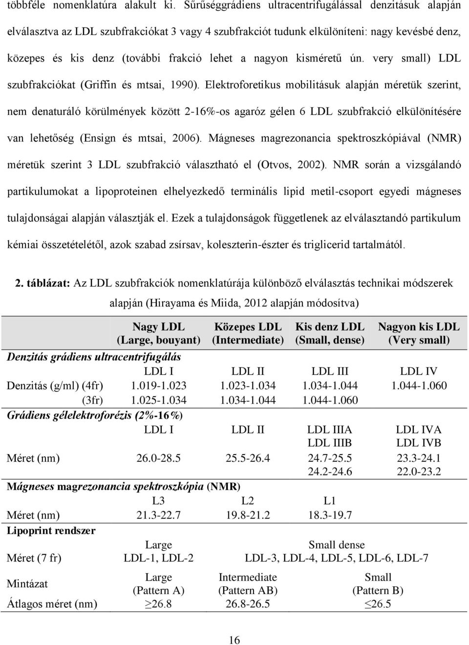 nagyon kisméretű ún. very small) LDL szubfrakciókat (Griffin és mtsai, 1990).