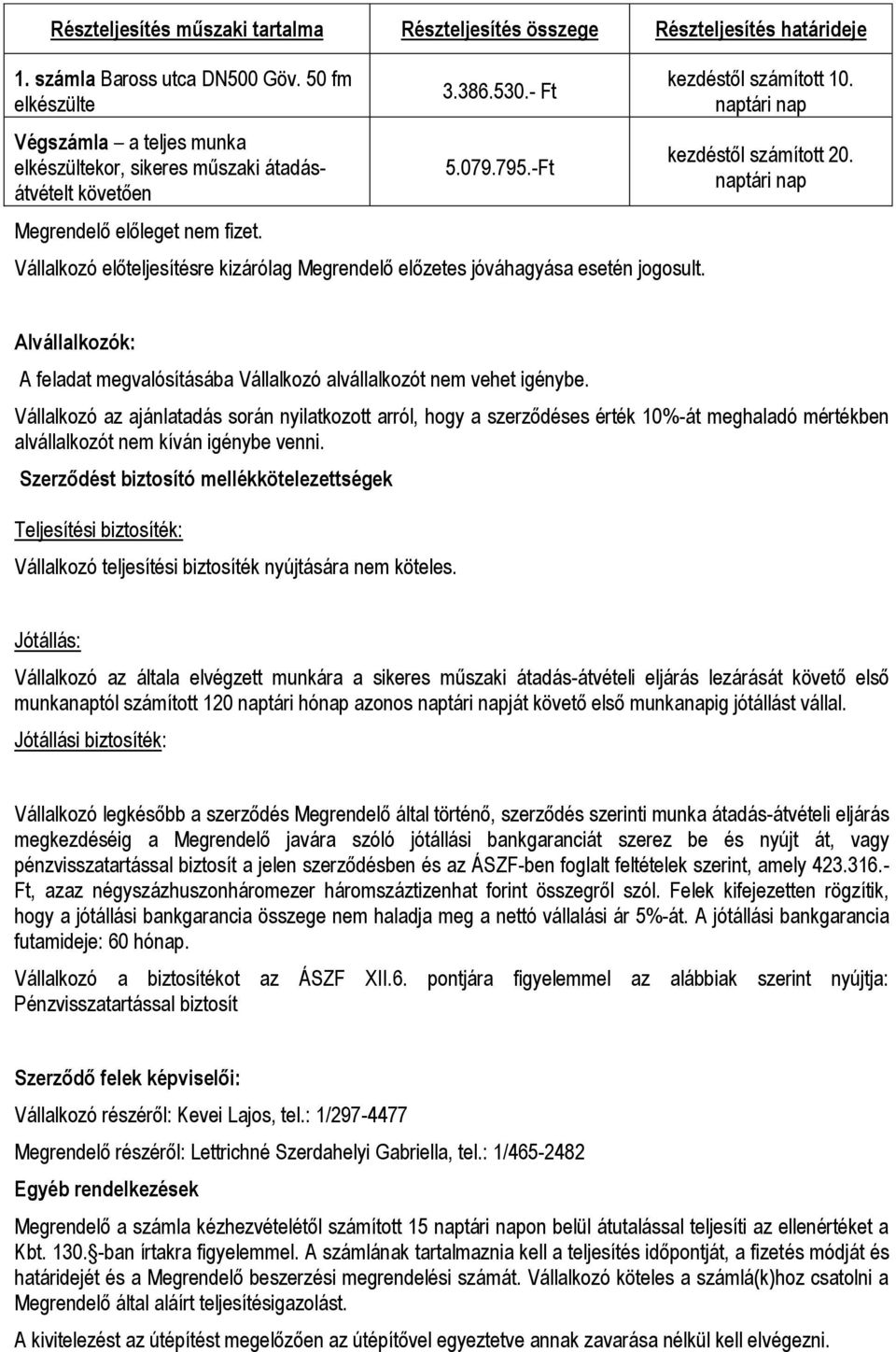 -Ft Vállalkozó előteljesítésre kizárólag Megrendelő előzetes jóváhagyása esetén jogosult. kezdéstől számított 10. naptári nap kezdéstől számított 20.