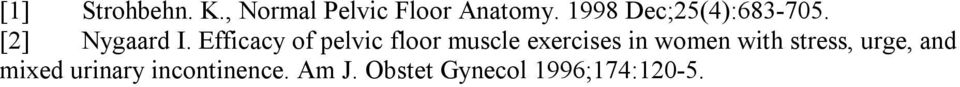 Efficacy of pelvic floor muscle exercises in women with