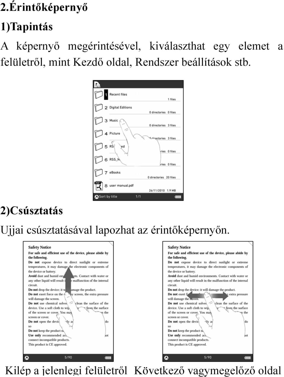 beállítások stb.