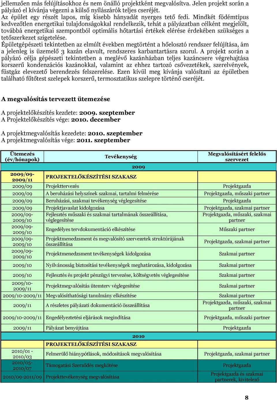 Mindkét födémtípus kedvezőtlen energetikai tulajdonságokkal rendelkezik, tehát a pályázatban célként megjelölt, továbbá energetikai szempontból optimális hőtartási értékek elérése érdekében szükséges