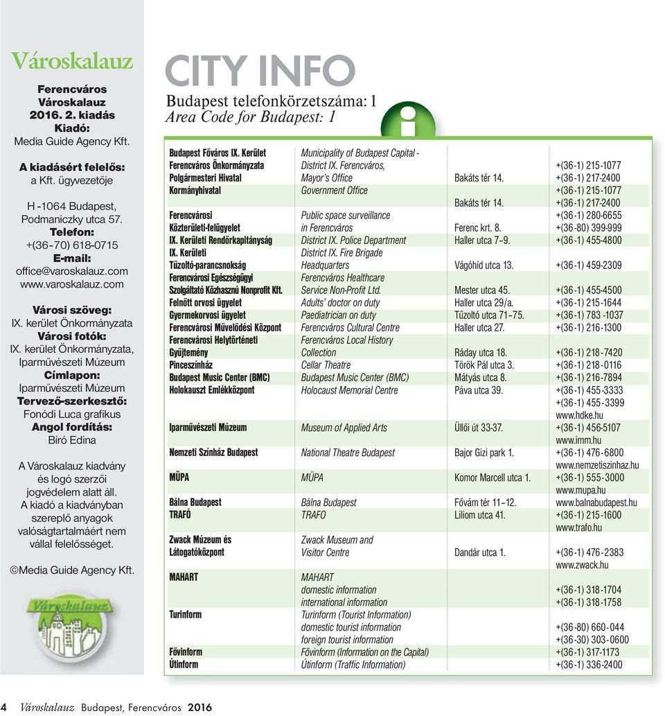 Budapest. ferencváros. Városkalauz térképpel City Guide with Map. otthon,  város - PDF Free Download