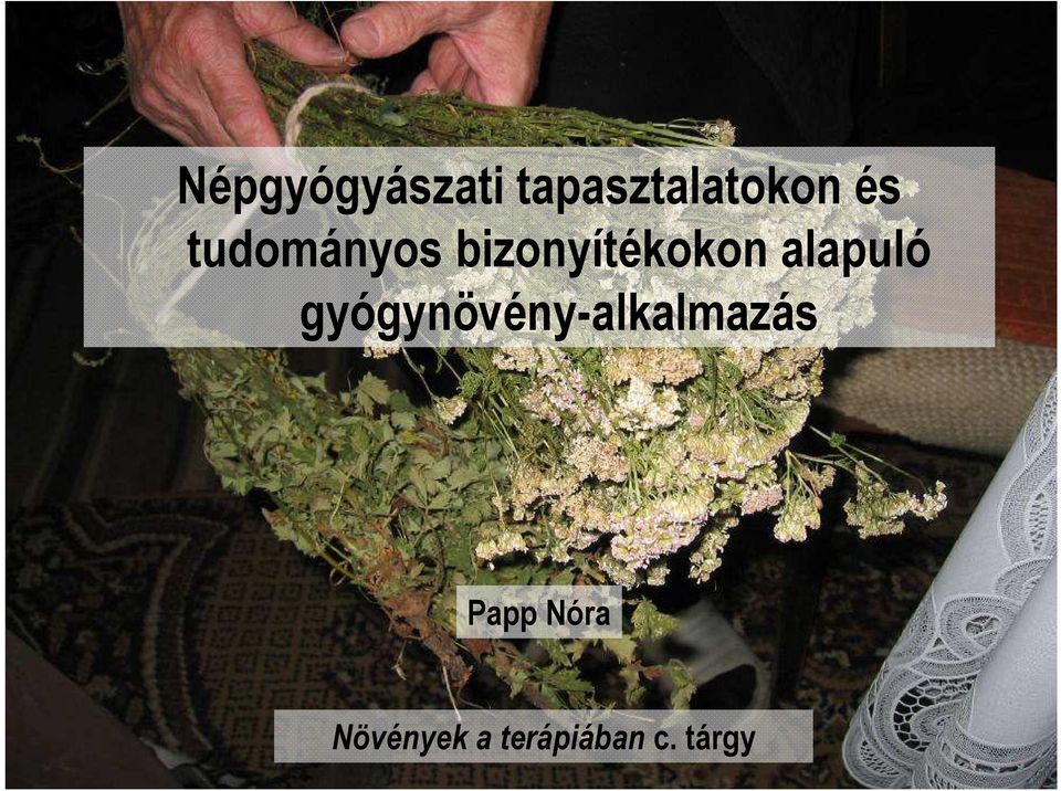 alapuló gyógynövény-alkalmazás