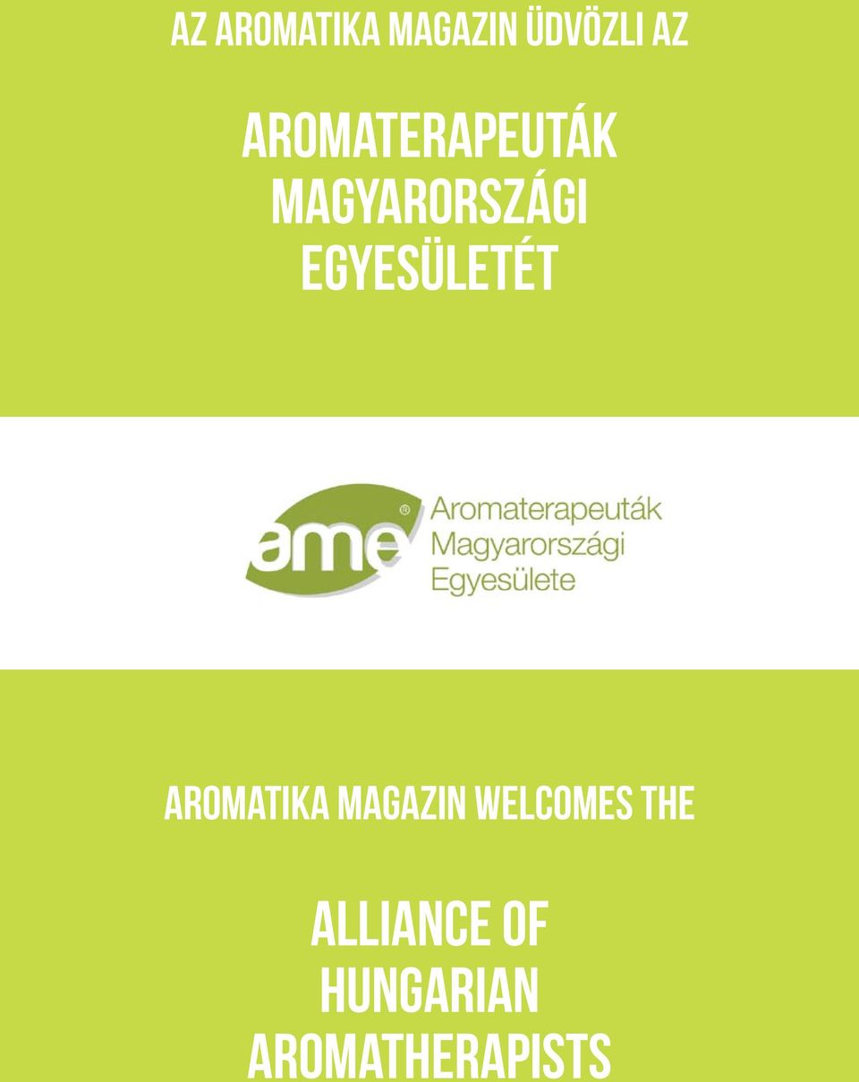 egyesületét aromatika magazin
