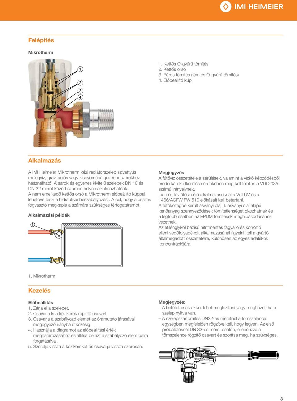 Mikrotherm. Kézi radiátorszelepek Kézi radiátorszelep előbeállítással - PDF  Ingyenes letöltés