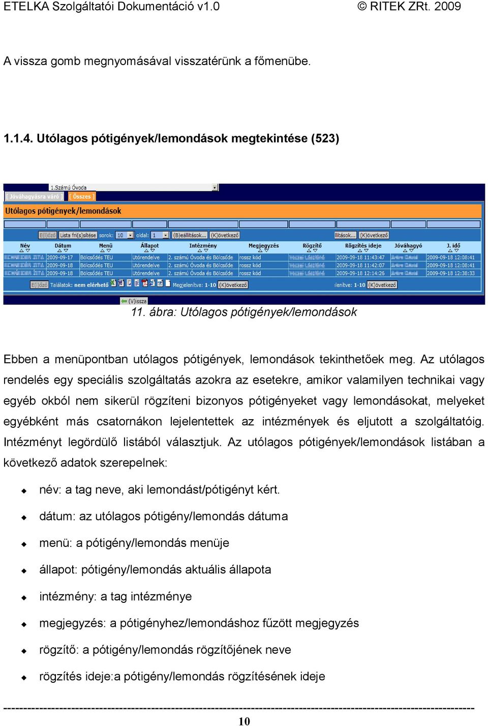 Az utólagos rendelés egy speciális szolgáltatás azokra az esetekre, amikor valamilyen technikai vagy egyéb okból nem sikerül rögzíteni bizonyos pótigényeket vagy lemondásokat, melyeket egyébként más