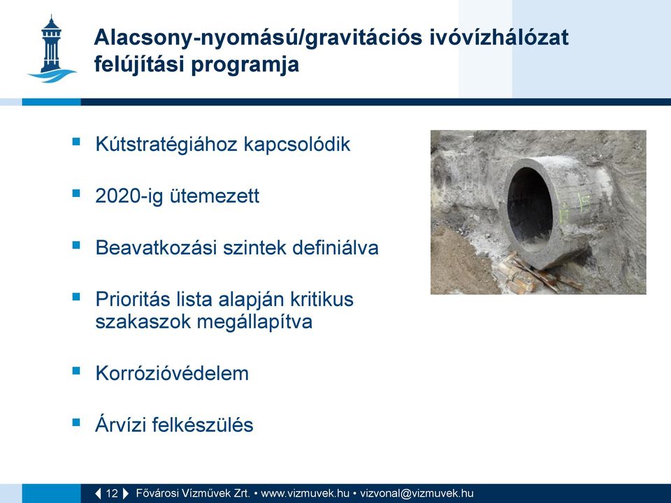 Beavatkozási szintek definiálva Prioritás lista alapján