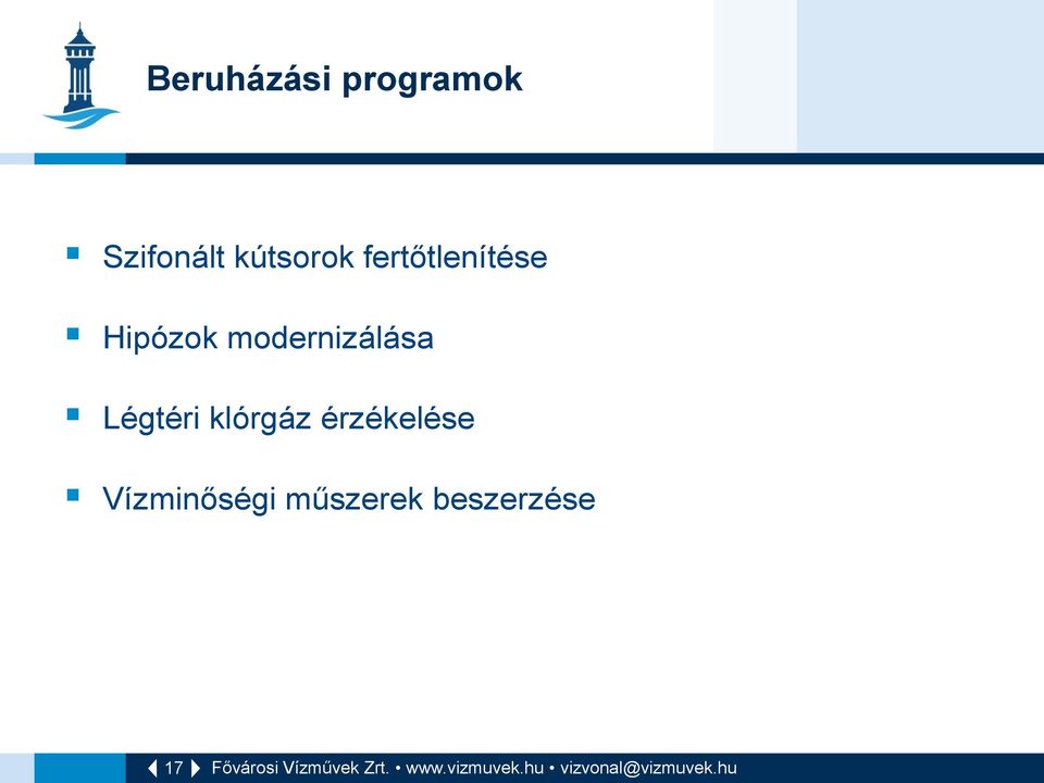 modernizálása Légtéri klórgáz