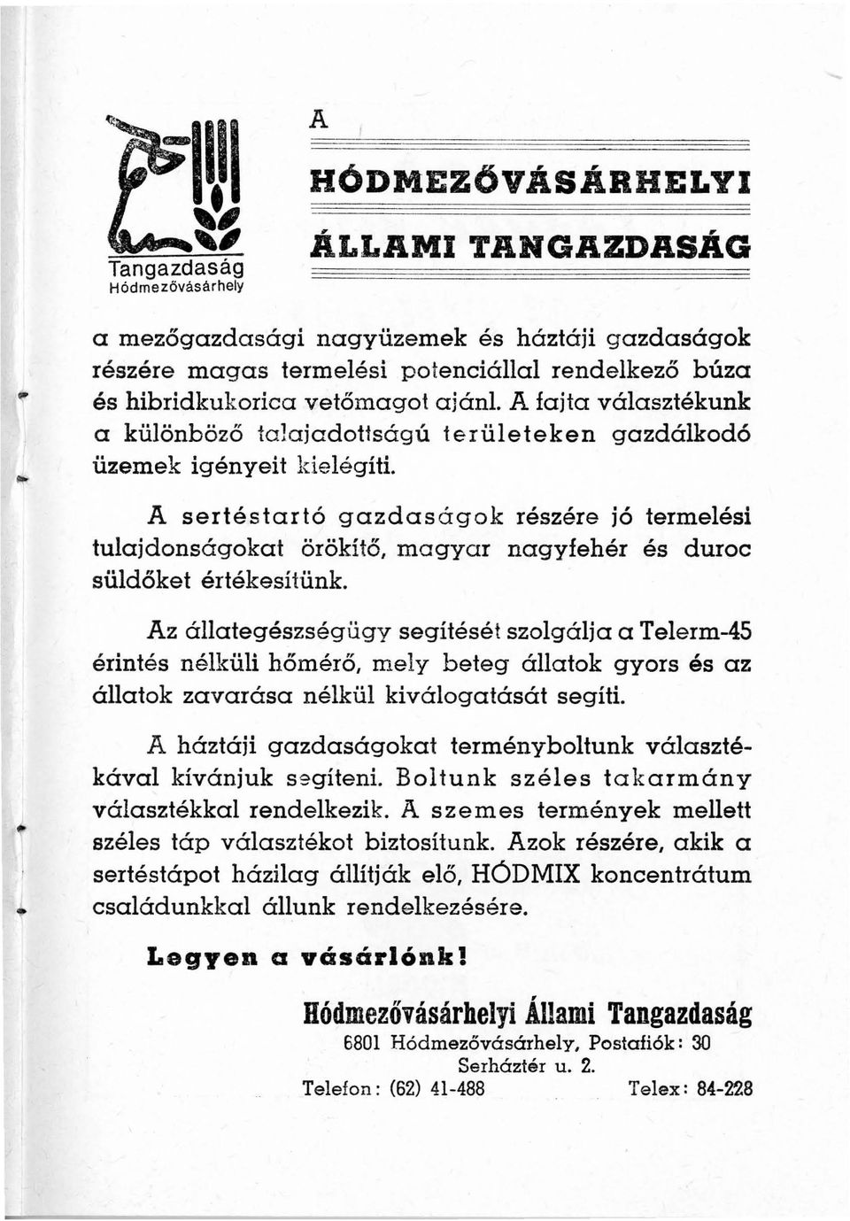 A sertéstartó gazdaságok részére jó termelési tulajdonságokat örökítő, magyar nagyfehér és duroc süldőket értékesítünk.