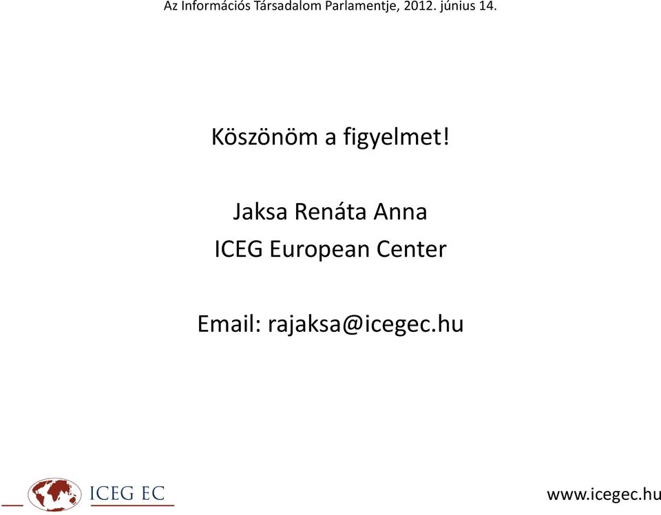 ICEG European Center