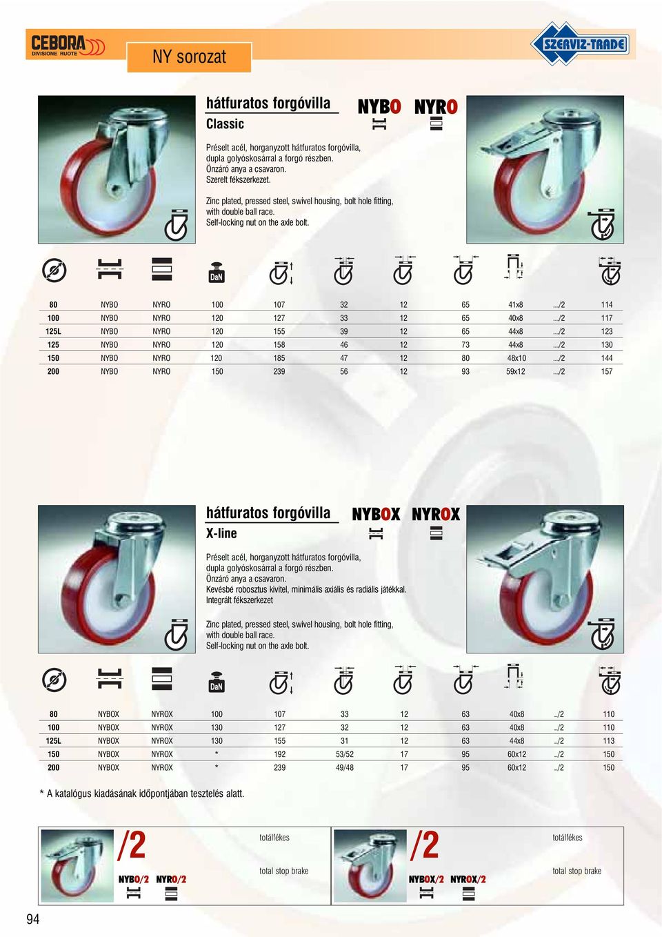 ../2 117 125L NYBO NYRO 120 155 39 12 65 44x8.../2 123 125 NYBO NYRO 120 158 46 12 73 44x8.../2 130 150 NYBO NYRO 120 185 47 12 80 48x10.../2 144 200 NYBO NYRO 150 239 56 12 93 59x12.